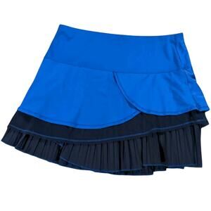 Lucky in Love Royal Blue Navy Tiered Pleated Skort Size L